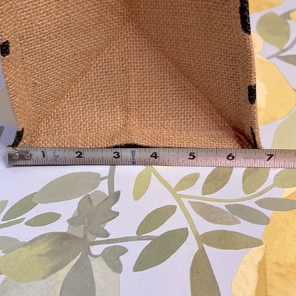 Burlap Tote Bag Large Burlap Cheetah Tote - Picture 5 of 7